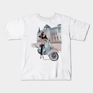 Motorcycle Girl Cartagena Palace Kids T-Shirt